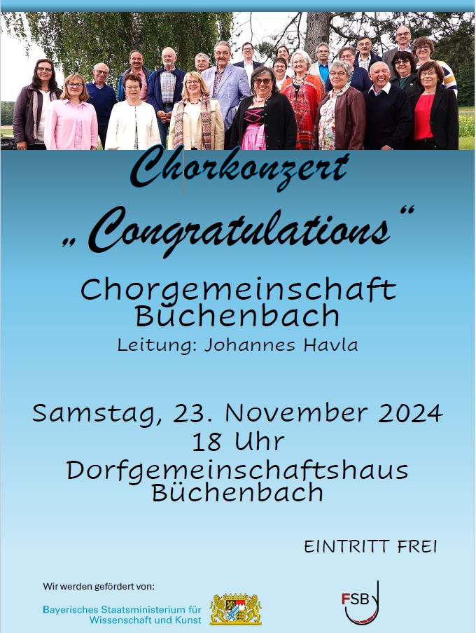 Konzert Chorgemeinschaft Büchenbach